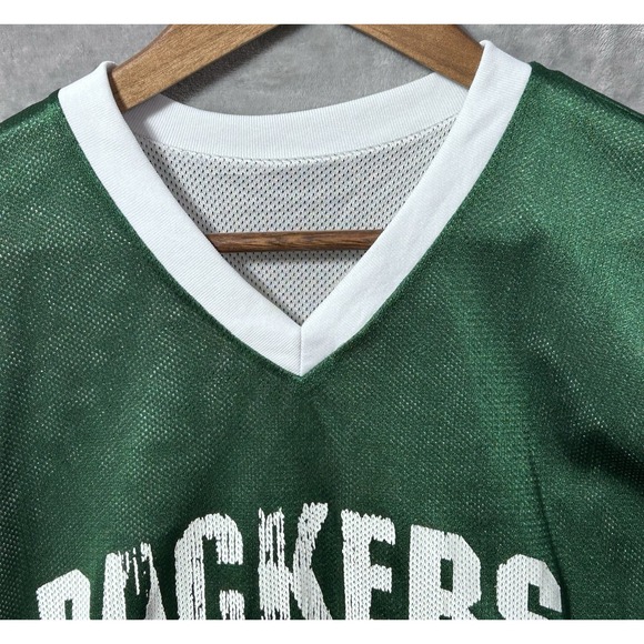 Vintage 2000s Nike Green Bay Packers Reversible NFL Flag Jersey Youth M - Picture 14 of 16